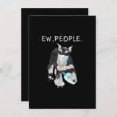 Funny Miniature Schnauzer Ew People Dog Lover Gesc Dankeskarte (Vorne/Hinten)