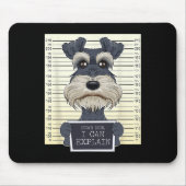 Funny Miniature Schnauzer Mama I Miniatur Schnauze Mousepad (Vorne)