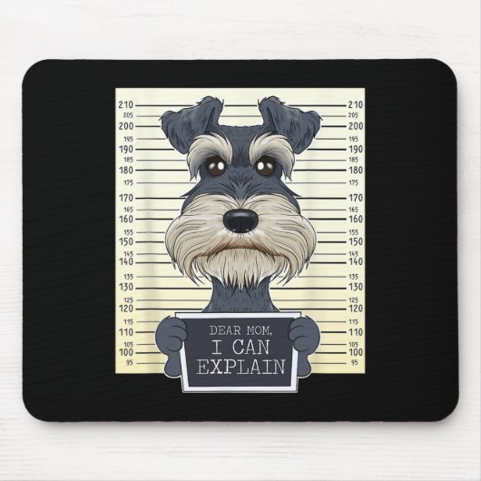 Funny Miniature Schnauzer Mama I Miniatur Schnauze Mousepad (Vorne)
