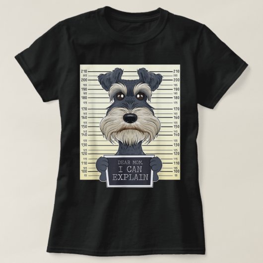 Funny Miniature Schnauzer Mama I Miniatur Schnauze T-Shirt (Design vorne)