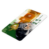 Funny Miniature Schnauzer St. Patrick's Day Gesche Magnet (Linke Seite)