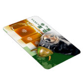 Funny Miniature Schnauzer St. Patrick's Day Gesche Magnet (Rechte Seite)