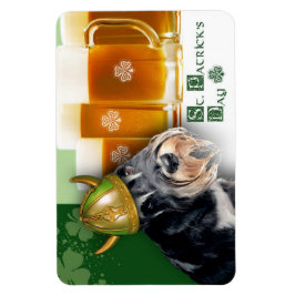 Funny Miniature Schnauzer St. Patrick's Day Gesche Magnet