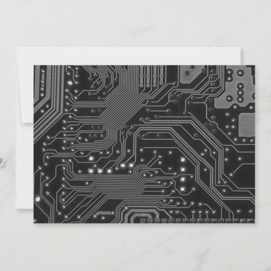 Funny Minimal Informatik Gray Grad Einladung (Rückseite)