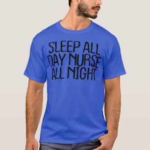 Funny Minimal Zitat, schlafen den ganzen Tag Krank T-Shirt
