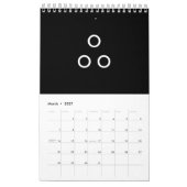Funny Minimalism Circles Black and White Kalender (Mär 2027)