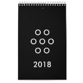 Funny Minimalism Circles Black and White Kalender (Titelbild)
