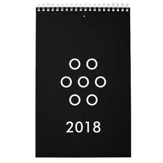 Funny Minimalism Circles Black and White Kalender (Titelbild)