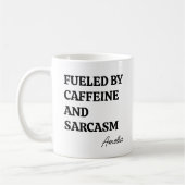 Funny Minimalist Caffeine Sarcasm Personalized Kaffeetasse (Links)