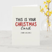 Funny Minimalist Christmas Card This Is Your Card Karte (Gelbe Blume)