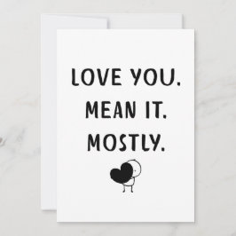 Funny Minimalist Love Quote Design Feiertagskarte
