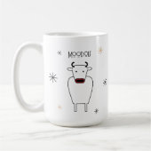 Funny Minimalist Moodolf The Red Nose Reindeer Pun Kaffeetasse (Links)