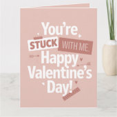Funny Minimalist Retro Pop Valentine's Day Karte (Vorderseite)