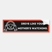 Funny Minimalist Safe Driving Bumper Sticker Autoaufkleber (Vorne)