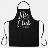 Funny Minimalist Typography The Liver Lovers Club Schürze (Vorderseite)