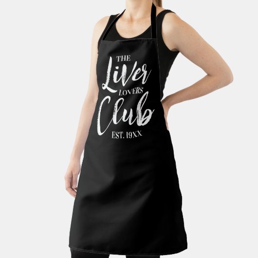 Funny Minimalist Typography The Liver Lovers Club Schürze (InSitu)