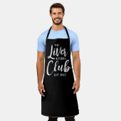 Funny Minimalist Typography The Liver Lovers Club Schürze (Getragen)