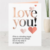 Funny Minimalist Your Mine Valentine's Day Karte (Vorderseite)