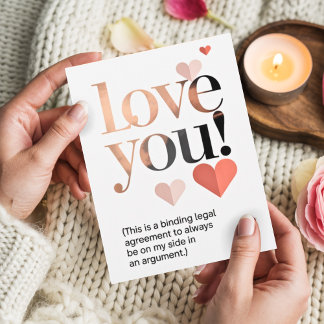 Funny Minimalist Your Mine Valentine's Day  Karte