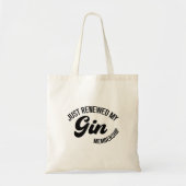 Funny Minimalistisch Black Typografy Gin Lovers Ge Tragetasche (Vorne)