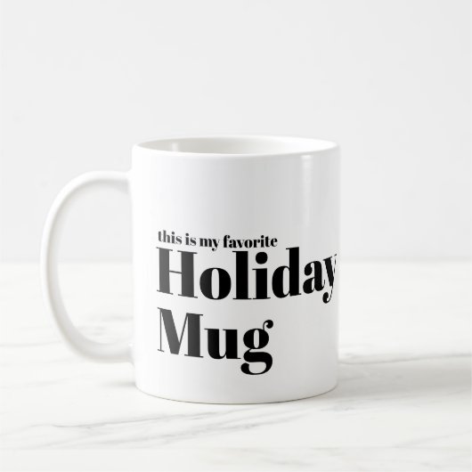 Funny Minimalistisch Christmas Pub Holiday Foto Kaffeetasse (Links)