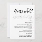 💍 Funny Minimalistisch Elegante Planänderung Save The Date (Vorderseite)