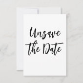 💍 Funny Minimalistisch Elegante Unsave the Date Save The Date (Vorderseite)