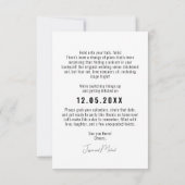 💍 Funny Minimalistisch Elegante Unsave the Date Save The Date (Rückseite)