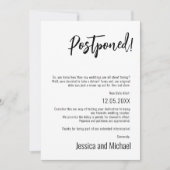 💍 Funny Minimalistisch Elegante Zurückgestellt Da Save The Date (Vorderseite)