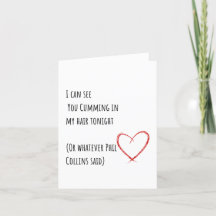 Funny Minimalistisch Valentinstag Card Phil Collin