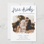 Funny Minimalistisches Foto Hochzeit Save the Date (Vorderseite)
