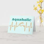 Funny minimalistisches Schwimmen Geburtstag Karte (Gelbe Blume)