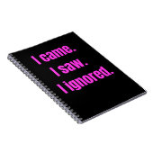 Funny Minimalistisches Zitat - Ich kam, sah ich Ig Notizblock (Rechte Seite)