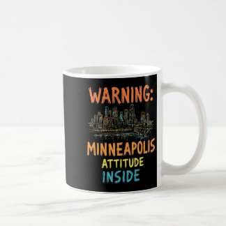 Funny Minneapolis Minnesota Night Skyline Vintag Kaffeetasse