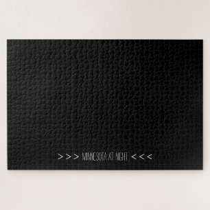 Funny Minnesota am Abend schwieriges schwarzes Puz Puzzle