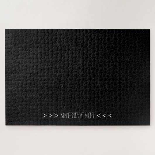 Funny Minnesota am Abend schwieriges schwarzes Puz Puzzle (Horizontal)