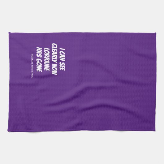 Funny Mishear Song Texte Lila Küchentücher (Horizontal)