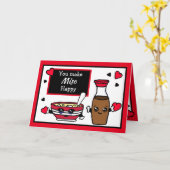 Funny Miso and Soy Sauce Pun Valentine's Day Karte (Gelbe Blume)