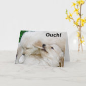 Funny Miss You Puppy Grußkarte Karte (Gelbe Blume)