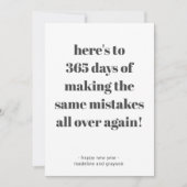 Funny Mistakes Happy New Year Feiertagskarte (Vorderseite)