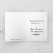 Funny Mistletoe Christmas Feiertagskarte (Innenseite)