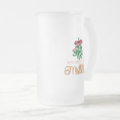 Funny, Mistletoe mit Gold Mattglas Bierglas (VorderseiteRechts)