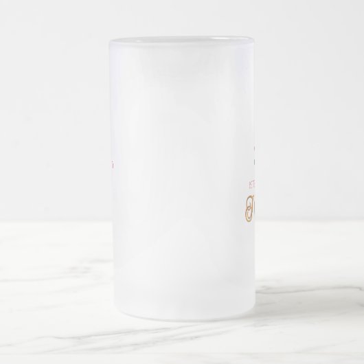 Funny, Mistletoe mit Gold Mattglas Bierglas (Mittel)