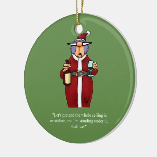 Funny Mistletoe Spaß Ornament (Links)
