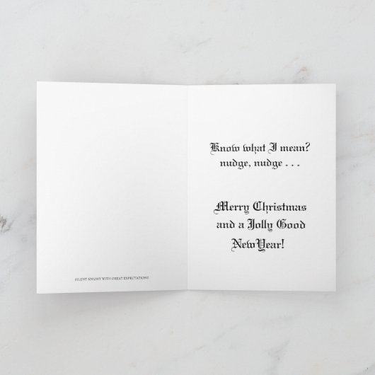 Funny Mistletoe Weihnachtskarte Feiertagskarte (Innenseite)