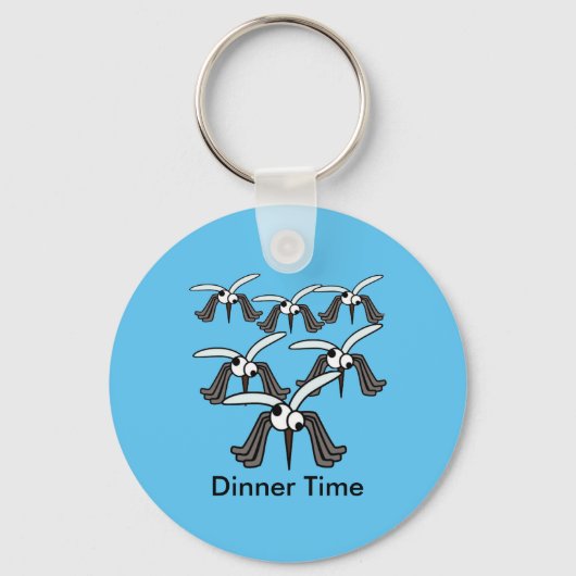Funny Mit Augen Mosquitoys Dinner Time Schlüsselanhänger (Rückseite)