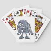 Funny Mit Augen Robot Spielkarten (Rückseite)