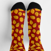 Funny Mit Monogramm Chicken Nugget Pattern Gag Ges Socken (Oben)