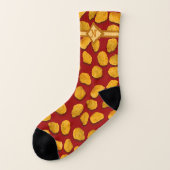 Funny Mit Monogramm Chicken Nugget Pattern Gag Ges Socken (Links - Außen)