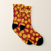 Funny Mit Monogramm Chicken Nugget Pattern Gag Ges Socken (Paar)